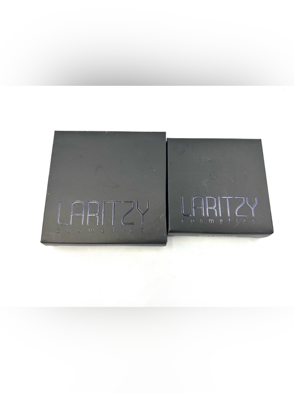 LARITZY Cosmetics Luxe Powder Blush (Soft Apricot) & Highlighter (Warm Peach)